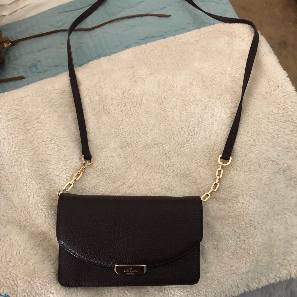 Kate spade maroon clutch/crossbody purse